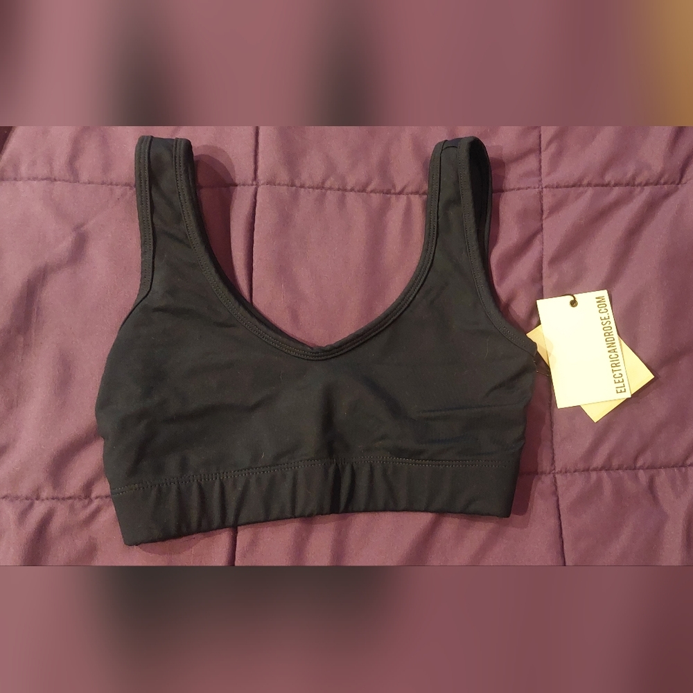 Electric and Rose Navy Tie Dye Sports Bra